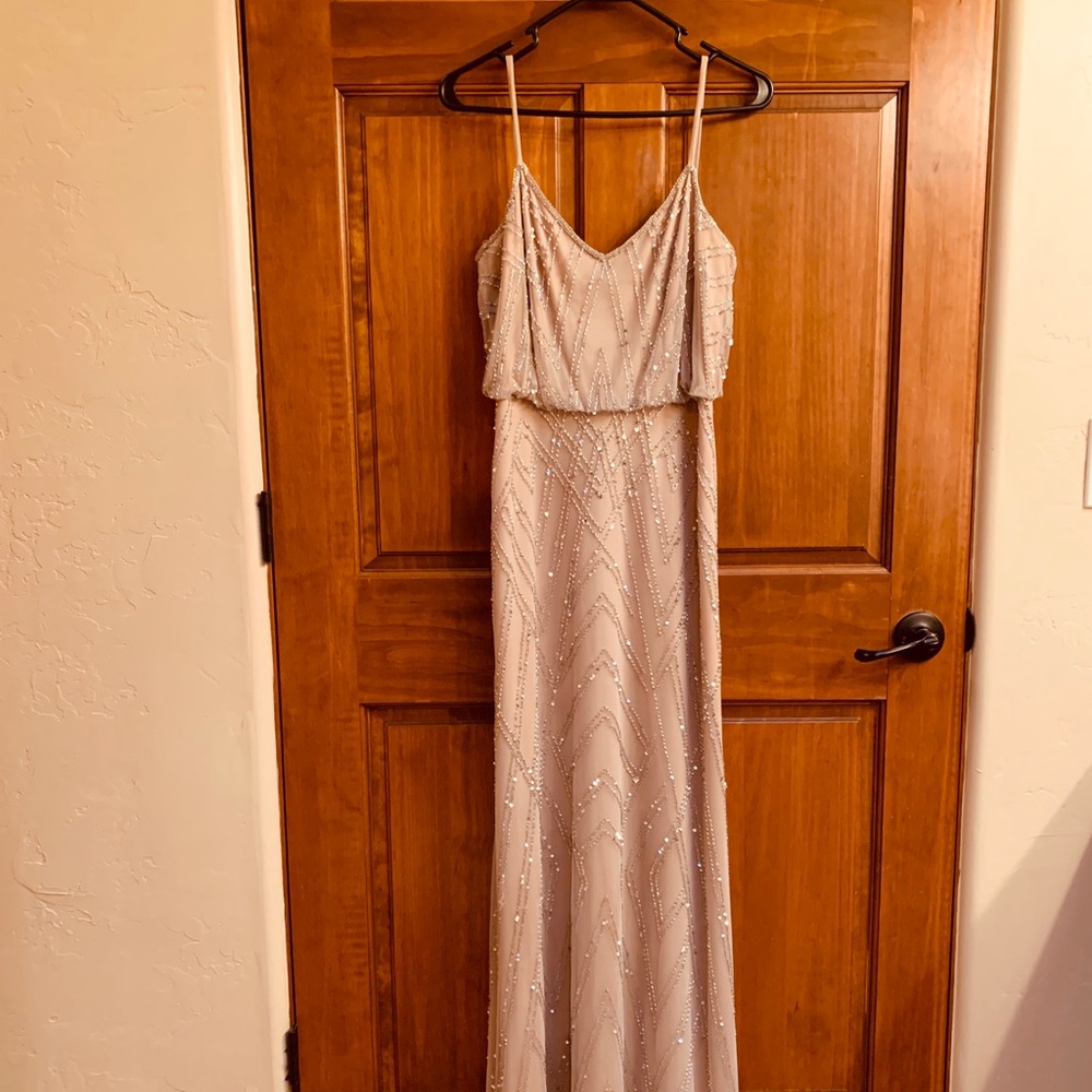 Adrianna Pappell Art Deco Blouson Bridesmaid Gown